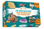 Je découvre les minéraux et fossiles - coffret avec lampe et kit excavation