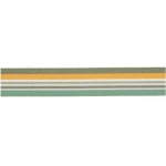 Webband Multi Streifen, Grün/Orange/Weiß/Rosa
