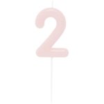 Zahlenkerze 2, Rosa