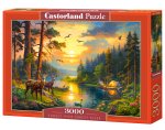 Puzzle 3000 el. Zachód słońca nad leśną rzeką