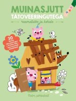 Muinasjutt tätoveeringutega raamatule ja kehale. kolm põrsakest