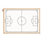 Tablica taktyczna suchościeralna magnetyczna MEMOBE biała boisko do piłki nożnej 90x60 cm