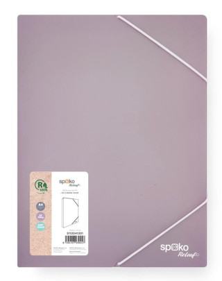 Spoko ReLeaf box na spisy s fixaďż˝nďż˝ gumiďż˝kou A4 SoftTouch - fialovďż˝