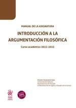 MANUAL DE LA ASIGNATURA INTRODUCCION A LA ARGUMENTACION FIL