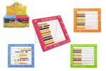 Počítadlo 100 kuliček plast 19x16cm - mix barev