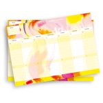 Sunshine in my Heart Notizblock 2er-Set Tischkalender/Querkalender, immerwährender Kalender ohne Datum für den Schreibtisch mit 50 Blatt zum Abreißen.