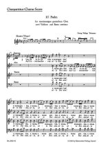 GEORG PHILIPP TELEMANN : PSALM 117 LAUDATE JEHOVAM - CHOEUR MIXTE SATB