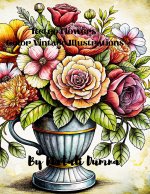 Retro Flowers . Color Vintage Illustrations