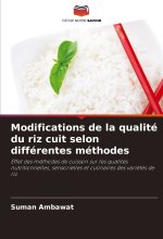 Modifications de la qualité du riz cuit selon différentes méthodes