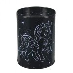 Skarbonka Unicorn. Metalowa okrągła. Hologram.
