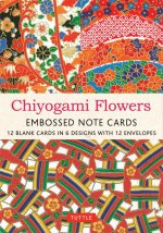 Chiyogami Flowers Note Cards - 12 Cards