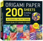 Origami Paper 200 Sheets Alcohol Ink Patterns 6 (15 CM)