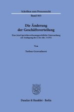 Die Änderung der Geschäftsverteilung.