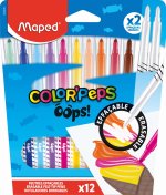 Flamastry Colorpeps Oops wymazywalne . 12 kolorów
