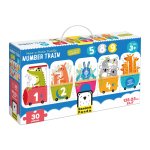 Make-a-Match Puzzle. Number Train 3+