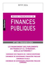 Revue française des Finances Publiques n° 168-2024