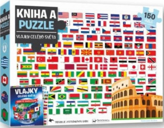 Kniha a puzzle Vlajky celďż˝ho svďż˝ta