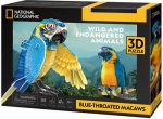 Cubic Fun Puzzle 3D National Geographic Zagrożone zwierzęta - Ara Szafirowa
