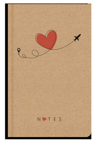 Notes teďż˝kovanďż˝ A5 kraft Letadlo