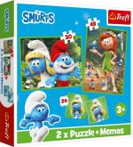 2 in 1 Puzzles + Memo - Die Schlümpfe haben Spaß
