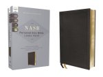 Nasb, Personal Size Bible, Large Print, Genuine Leather, Calfskin, Black, Red Letter, 1995 Text, Comfort Print