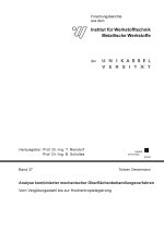 Analyse kombinierter mechanischer Oberflächenbehandlungsverfahren