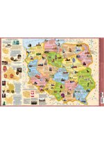 POLSKA - mapa regionów adm. JUNIOR (Mappuzzle). Plakat