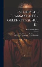 Lateinische Grammatik Für Gelehrtenschulen: Der Deutsche Lateinische Griechischen Parallelgrammatik Zweiter Theil Verfaßt Von J. C. Schmitt-blank