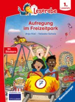 Aufregung im Freizeitpark - Lesen lernen mit dem Leseraben - Erstlesebuch - Kinderbuch ab 6 Jahren - Lesenlernen 1. Klasse Jungen und Mädchen (Leserab