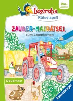 Ravensburger Leserabe Zauber-Malrätsel zum Lesenlernen: Bauernhof (Vor-Lesestufe), Malen auf Zauberpapier, Rätsel, Lesen lernen Vorschule, Rätselbuch