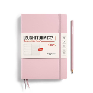 Leuchtturm1917 Weekly Planner & Notebook Medium (A5) 2025 Powder