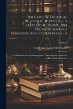 Der Gemeine Deutsche Bürgerliche Prozeß In Vergleichung Mit Dem Preußischen Und Französischen Civilverfahren: Die Summarischen Verfahrungsarten Des Ge