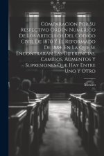 Comparacion Por Su Respectivo Orden Numerico De Los Articulos Del Codigo Civil De 1870 Y El Reformado De 1884, En La Que Se Encontrarán Las Diferencia