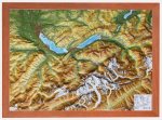 Relief Berner Oberland klein 1:200.000 Holzrahmen