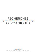Recherches germaniques n° 54/2024 - Varia