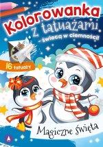 Kolorowanka z tatuażami  świecą w ciemności! Magiczne święta