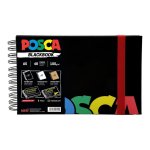 Posca černý skicák A5 -  mix 3 barev papíru