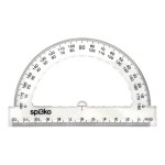 Spoko úhloměr, 12 cm, 180 °, transparentní
