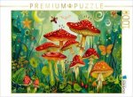 CALVENDO Puzzle Fliegenpilze und Nachtfalter im Zauberwald | 1000 Teile Lege-Größe 64x48cm Foto-Puzzle für glückliche Stunden