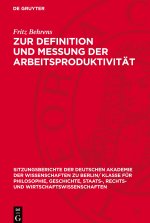 Zur Definition und Messung der Arbeitsproduktivität
