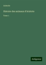 Histoire des animaux d'Aristote