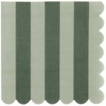 Servietten Streifen, Grün, FSC MIX