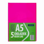 Paczka okładki A5 neon line nieregulowane 5 szt.mix kolorów