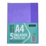 Paczka okładki A4 pastel line nieregulowane 5 szt.mix kolorów