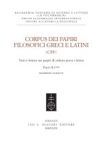 Corpus dei papiri filosofici greci e latini. Testi e lessico nei papiri di cultura greca e latina