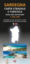 Sardegna. Carta stradale e turistica 1:300.000. 78 spiagge con foto, descrizione e servizi-Road and visitor map 1:300.000. 78 beaches with pictures, d