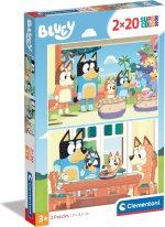 Puzzle 2x20 elementów. Bluey