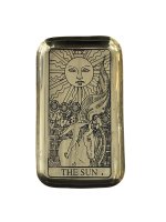 Plateau en laiton Arcane du Tarot - Le Soleil