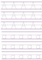 Caderno de exercícios para traçar letras ABC para crianças: aprendendo a escrever o alfabeto. Livro de atividades de caligrafia para crianças em idade