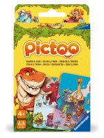 Ravensburger 23479 - Pictoo Dino Kartenspiel - Schnelles Karten-Suchspiel für Kinder ab 4 Jahren, Familienspiel für Kinder und Erwachsene, für 2 bis 6